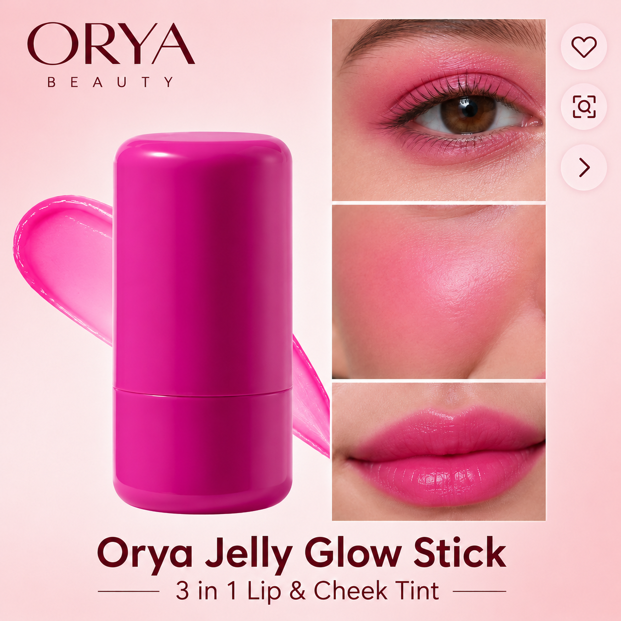 Orya Jelly Glow Stick – 3 in 1 Lip & Cheek Tint