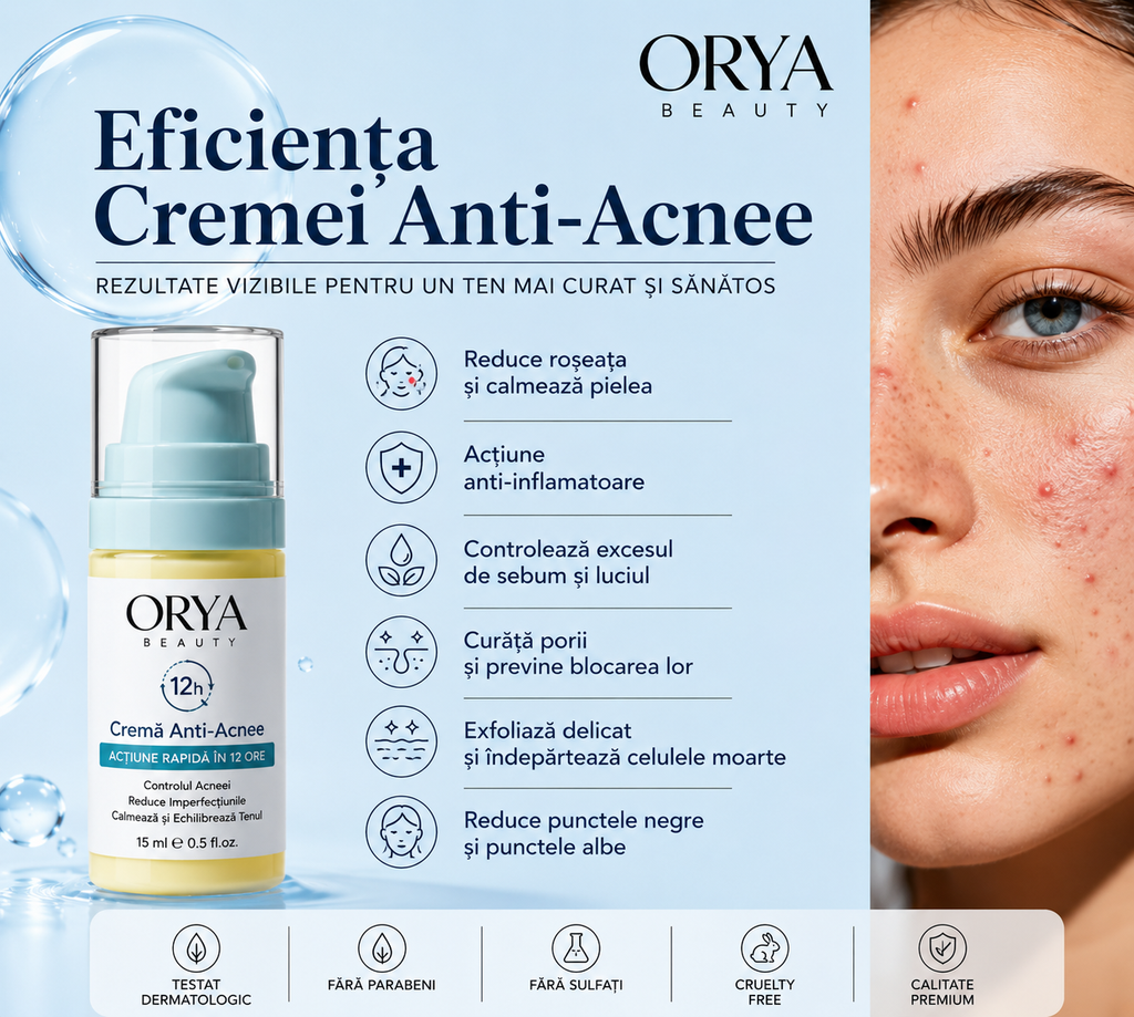 Orya Clear Skin Cream – Crema cu Acid Salicilic pentru Ten Predispus la Acnee