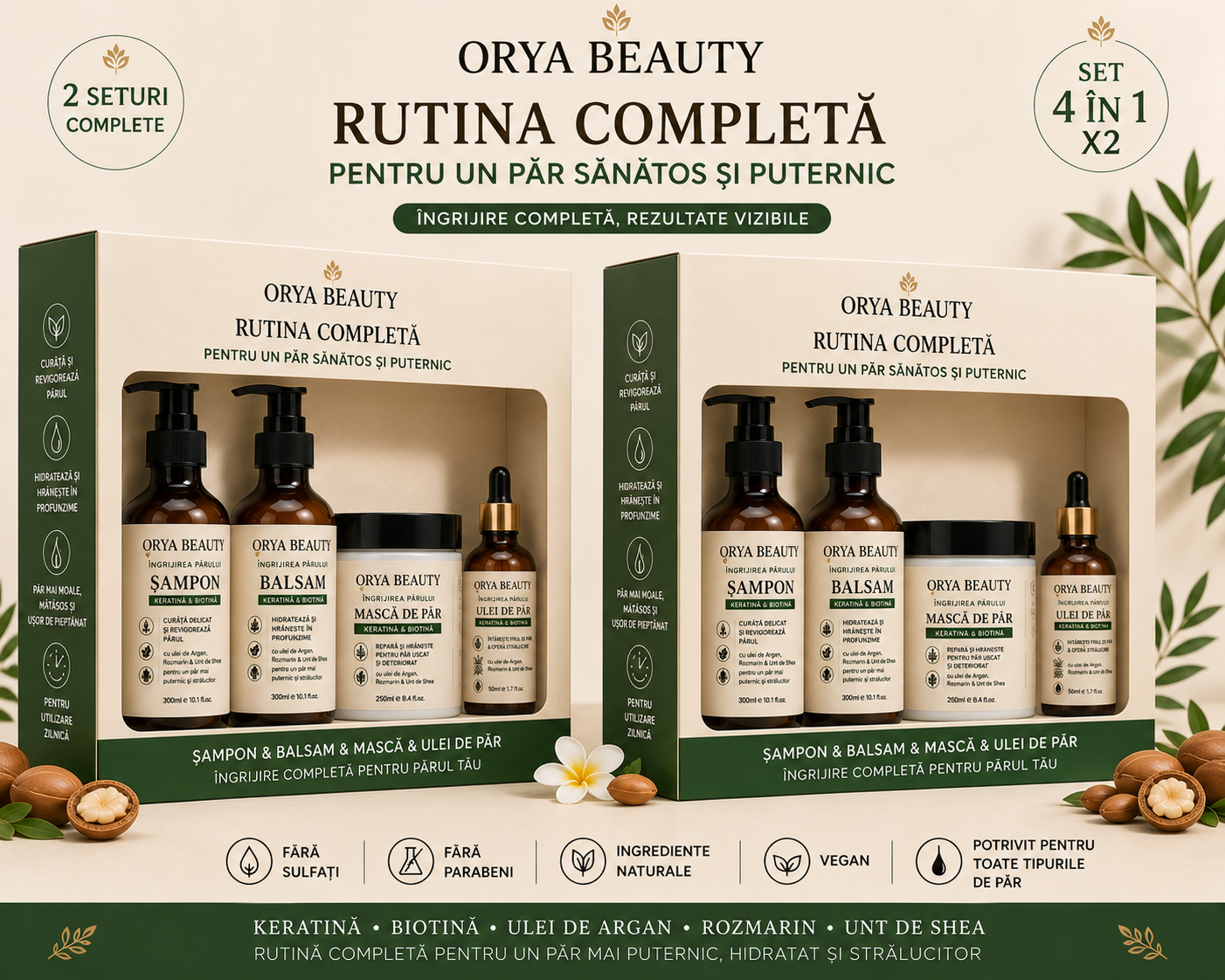 Set Orya Hair Growth Therapy Complete Set, 2 bucati
